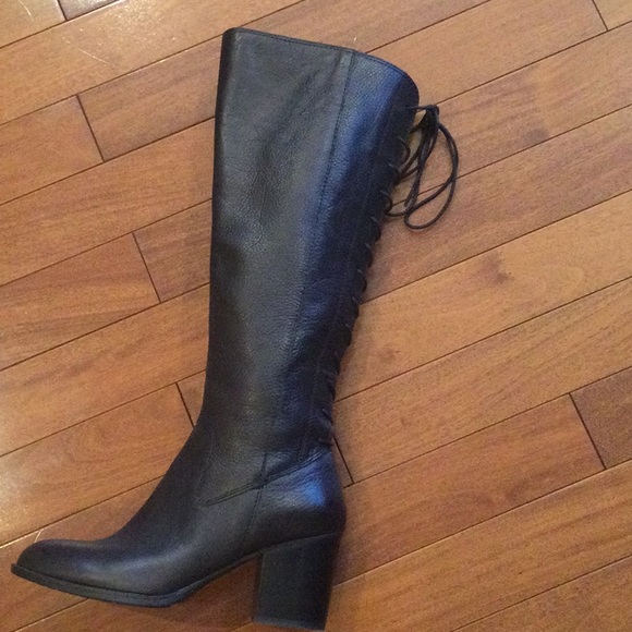 New never worn.black leather boot size 9 - Picture 2 of 16